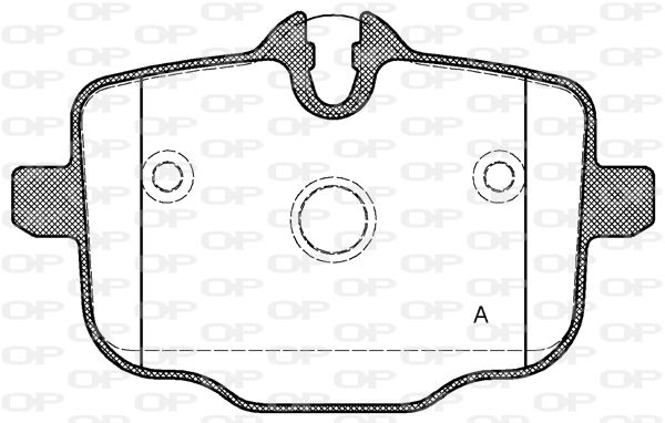 OPEN PARTS Комплект тормозных колодок, дисковый тормоз BPA1433.00